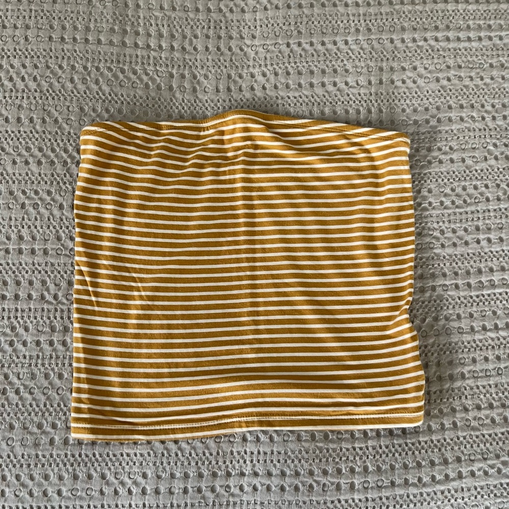 Yellow Striped Tube Top